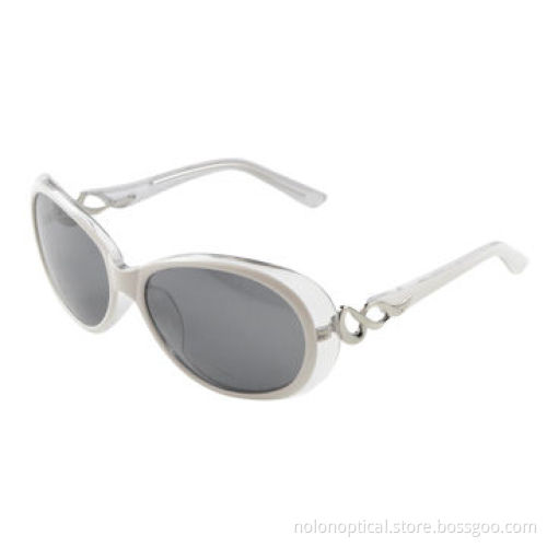 Fashion white and crystal acetate sunglasses